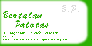 bertalan palotas business card